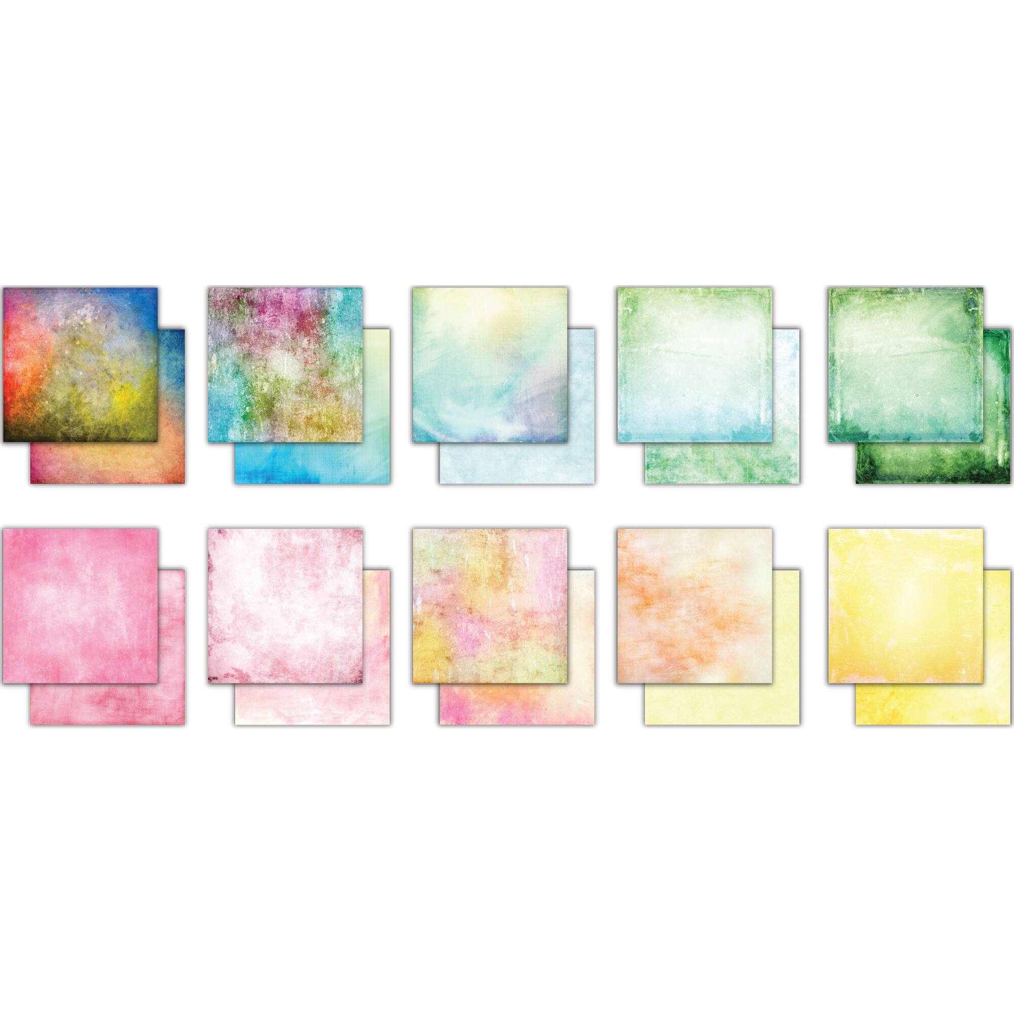 Craft Consortium Grunge Light Tones Double-Sided Paper Pad, 12" x 12"